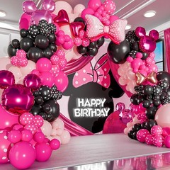 ALL-IN-1 Minnie Balloon Arch Kit with BONUS Bow & Mouse Head – Mini Mouse Bal…