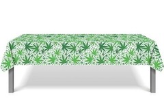 3 Pcs Hawaii Tropical Leaves Weed Leaf Tablecloth Disposable Plastic Rectangular