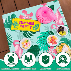 Luau Party Decorations – Plastic Tablecloth for Tropical Party Decorations | Haw