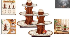 2-Tier Colorful Cupcake Stands – Enchanting Decorations for Every Celebration