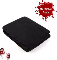 215x700cm Halloween Black Spooky Scary Muslin Gauze Cloth for Halloween Party