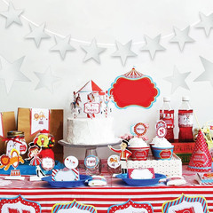 Star Cutouts, 24PCS Metallic Double Printed Paper Stars, 6 Inch Cardboard Decora