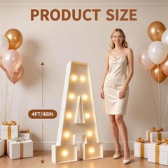 4FT Marquee Light Up Letters for Birthday Party Decorations – Letter-O