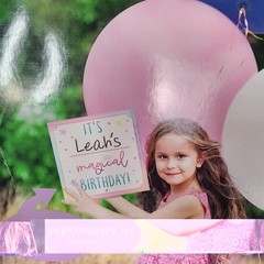 Enchanted Unicorn Birthday Party Customizable Chalkboard Sign & 4 Paper Inserts