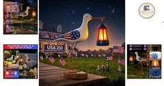 Unique Coastal Seagull Solar Light – Ideal for Gardens and Patriotic Displays