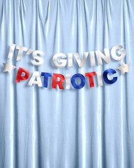 , It’s Giving Patriotic Banner | 5 Ft. | 4th of July Garland, USA Decorations…