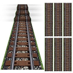 24 Inch x 10 ft Western Plastic Railroad Track Aisle Runner Train Party 6