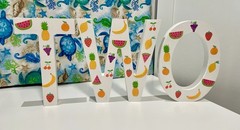 “Twotti Frutti” TWO Birthday Letters, Party Decor, 2nd Birthday, Handmade