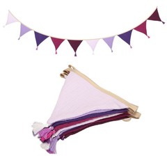 3.1m/10.2ft Fabric Pennant Banner, Pennant Banner Flags, Purple