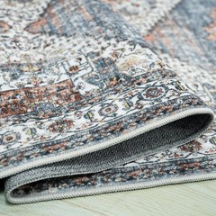 Washable Kitchen Runner Rug – 2×10 Hallway 2′ x 10′ (Runner), Blue