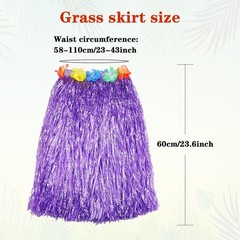 Tropical 12-Pack Hula Skirts – Adjustable Waist and Vibrant Design for Parties