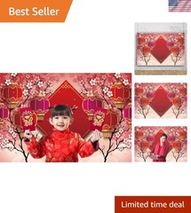 High-Definition 8x6ft Chinese New Backdrop – Perfect for Festive Photos