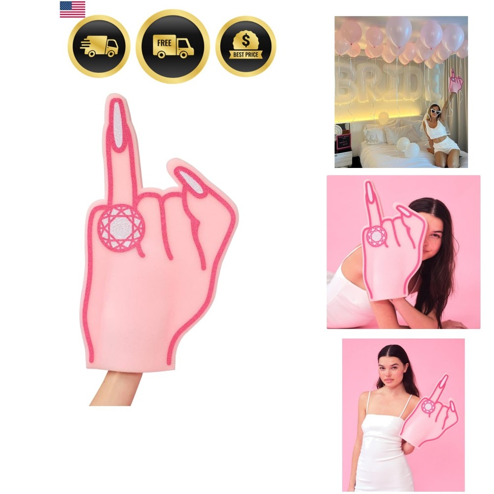 Bachelorette Party Gift Foam Finger XL Engaged Bride To Be Bridal Shower