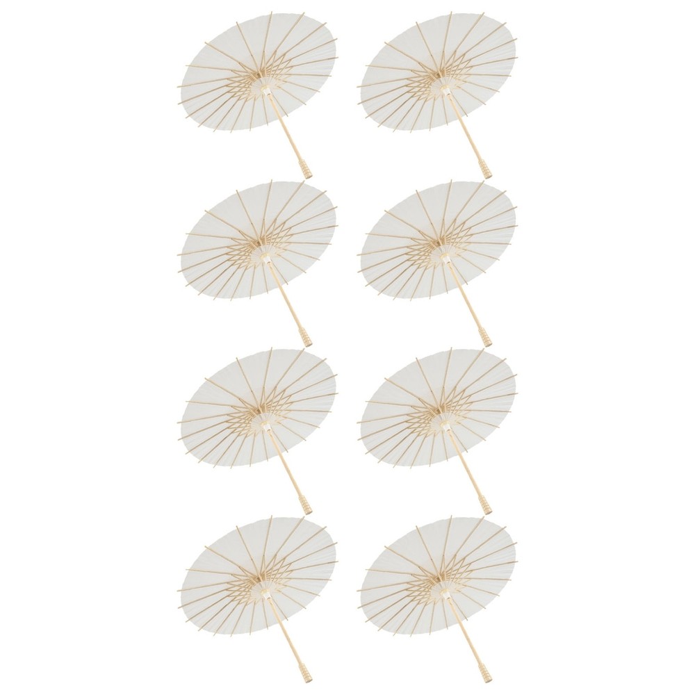 8PCS Parasol Wedding Umbrella Party Favor 30cm Bamboo Umbrellas for Bridal1056