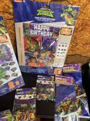 Ninja Turtles Birthday Party Decor Props Table Kit Confetti Balloons Bags & MORE