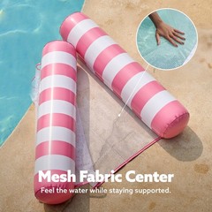 4 Packs Strip Type Hammock Pool Floats Adults, 4-in-1 Multi-Purpose Inflatabl…
