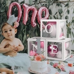 1st Birthday Party Decorations 3 Piece Balloon Box Set Kids Party Gift Ideas