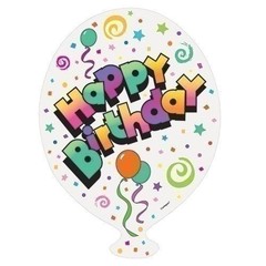 Multicolor Office Table Birthday Decorating Kit – 1 Set (Balloons and Banner) –