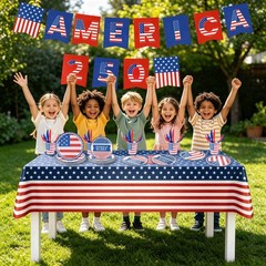181Pcs Disposable Tableware For 4th of July 250th Independence Day Tableware