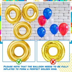 12 Pack 28″ Gold Ring Birthday Party Balloon Cartoon Characters Themed Party …