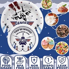 Fighter Jets Aviation Disposable Birthday Tableware (Plates, Napkins, Forks)