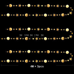 Gold Twinkle Little Star Garland Glitter Hanging Moon for Shower Wedding Decor