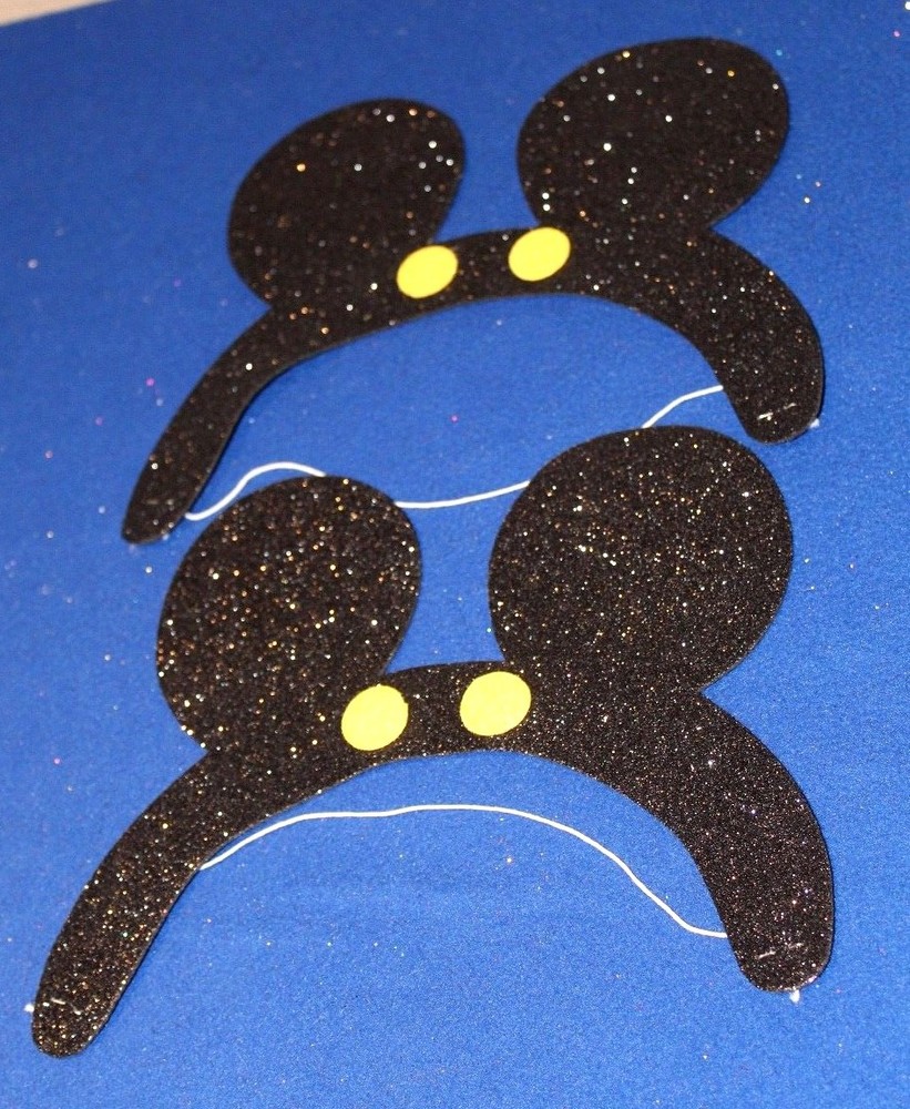 MICKEY MOUSE GLITTER FOAM TIARA CROWN HEADBAND COSTUME BIRTHDAY PARTY 10 PACK