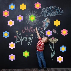 60 PCS Spring Flower Paper Cutouts Bulletin Board Classroom Decorations