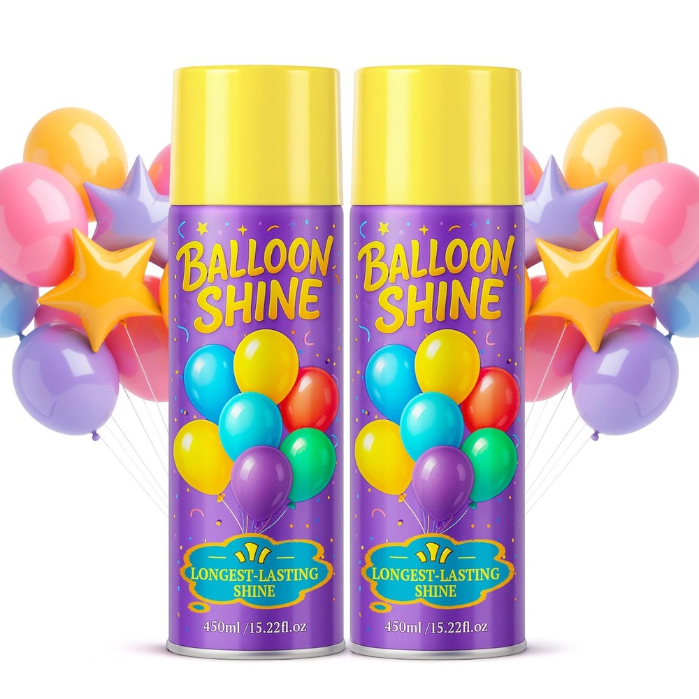 Balloon Shine Spray for Party : 15 oz Balloons Spray Silicone for Mother’s Da…