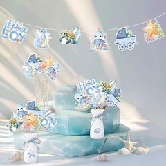 24 PCS Under The Sea Ocean Animal Theme Boy Baby Shower Table Centerpieces