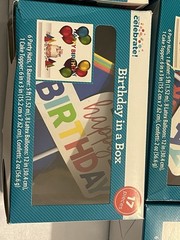 10- Birthday In A Box Set Hats -Banner – Balloons – Cake Topper – Confetti- NEW