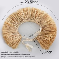 Hawaiian Hula Grass Skirt Party Dress Luau Raffia Dancer Skirt Tahitian & Coo…