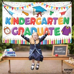 Kindergarten Graduation Backdrop – 72×44 Inch | Grad Backdrop | Kindergarten Gr