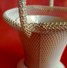 2 Vtg 50’s Plastic Net Party Nut Candy Cups Shower Favors West Germany 7″ READ