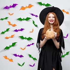 72PCS Halloween Bats Decoration, 4 Sizes PVC Green Orange Purple 3D Stickers