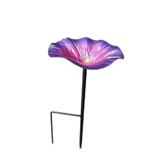Sturdy Iron Flower Shaped Bird Feeder Bath for Garden Wildlife Support