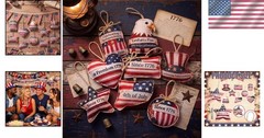American Flag Eagle Patriotic Hanging Ornaments