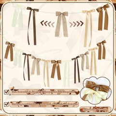 Brown Plaid Bow Garland Banner, Espresso Martini Theme Bow Garland Gingham Ri…
