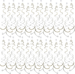 30 Pieces Silver Hanging Swirl Party Decorations Foil Decorations Ceiling Swirl