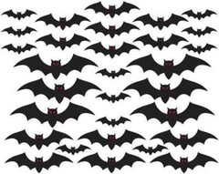 Cemetery Mega Value Pack 30 Pc Bat Cutouts Cardboard Halloween Party Supplies