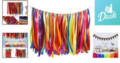 DIY Adjustable Ribbon Tassel Garland – 7 Color Hanging Decoration for Any Party