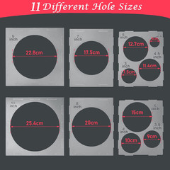 11 Holes Balloon Sizer Collapsible Cube Box Measurement Tool for Balloon Decor