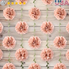 Paper Flower Pom Poms Garland Decorations Kit Party Wedding Home Decor New