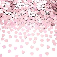 Rose Gold Heart Shaped Small Metallic Foil Confetti Table Wedding Decor 10mm