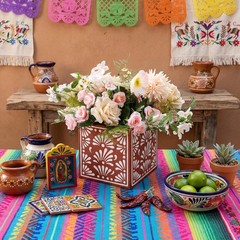 Mexican Party Centerpiece Boxes Cinco de Mayo Wedding Table Decorations 6pc