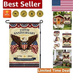 Weather-Resistant 250th Anniversary Garden Flag – 12×18» Patriotic Decor