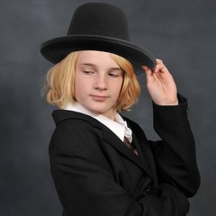 3 Pack Black Felt Top Hats for Kids,Magician Hat Costume,Tall Victorian Tuxed…