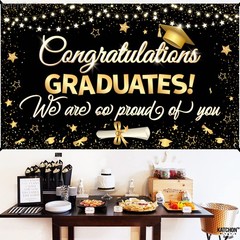 Graduation Decorations 2026 | XtraLarge Congrats Grad Banner – 72×44 Inch, Gr…