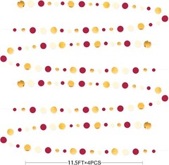 46 Ft Maroon Gold Party Decorations Burgundy Beige
