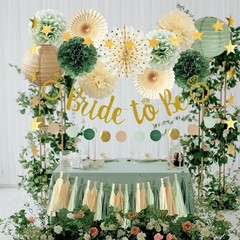 Sage Green Bachelorette Party Decorations Bridal Shower Decor Set Wedding Suite